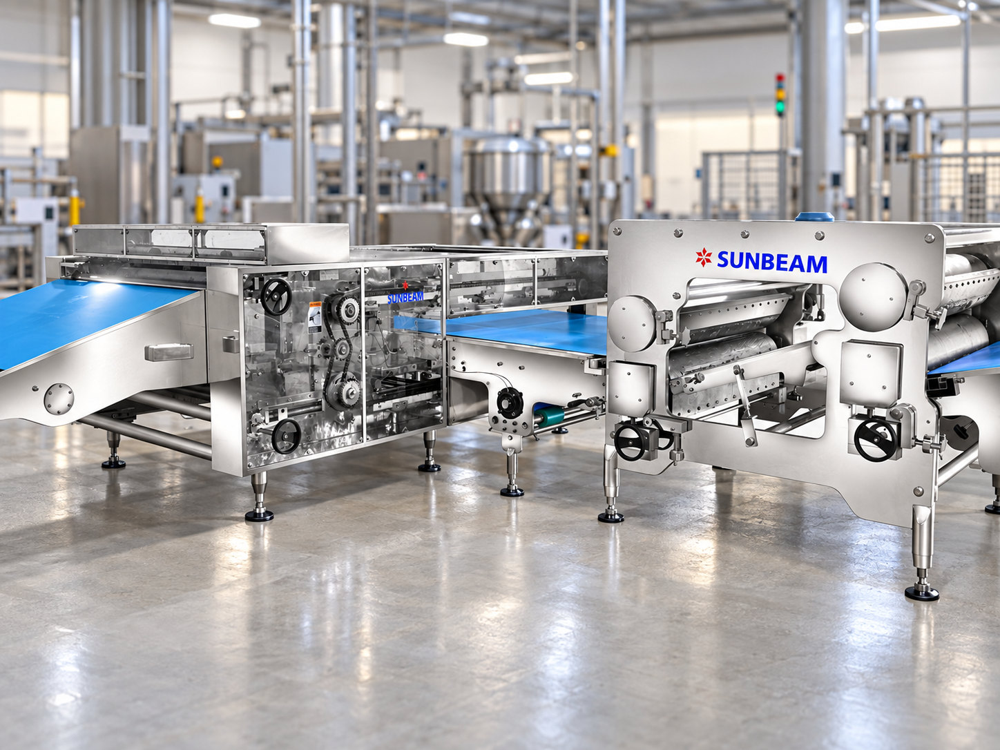 Illustration of Sunbeam hard dough sheeting and gauge-roller equipment